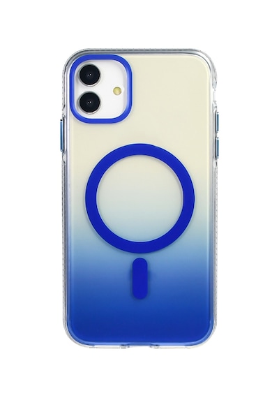 Zore İphone 11 Kılıf M-safe Şarj Özellikli Transparan Renk Geçişli Nvth Toros Kapak - Gold Altın