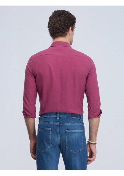 Kip Regular Fit Uzun Kollu Mürdüm Erkek Gömlek Gm 4603 001