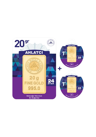 Ahlatcı Kuyumculuk 22 Gram 24 Ayar Külçe Altın