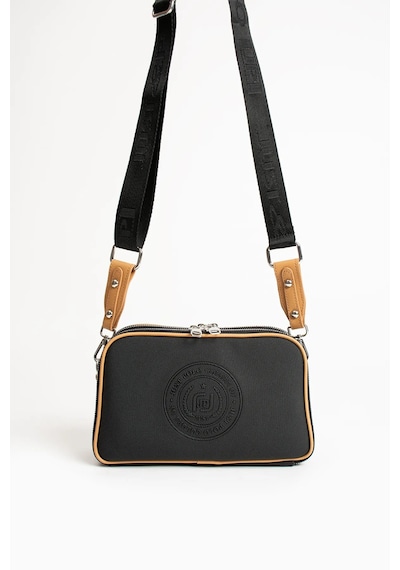 Just Polo Kadın Yeni Sezon Orta Boy Lakos Kumaş 5 Bölmeli Postacı Omuz Çantası Ebat 28 X 18 Cm Siyah Camel Yeni 99833775