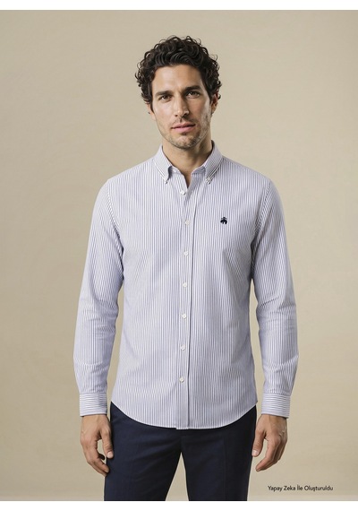 Brooks Brothers G, 2xl, Lacivert - Beyaz
