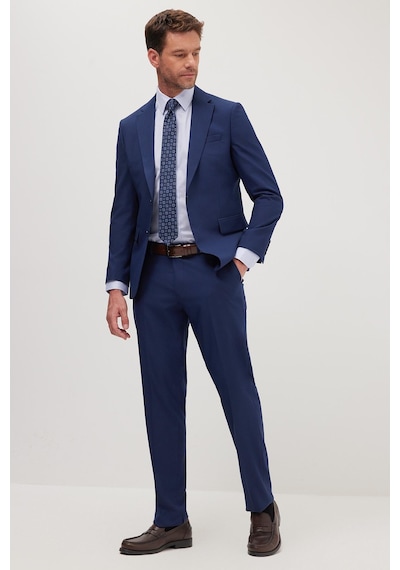Tudors Erkek Slim Fit Mono Yaka Likralı Esnek Kumaş Koyu Lacivert Takım Elbise-41303 Tudors Erkek Slim Fit Mono Yaka Likralı Esnek Kumaş Koyu Lacivert Takım Elbise-41303