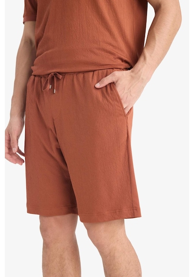 DeFacto Regular Fit Her Yöne Esneyen Krinkıl Bermuda Şort E0980AX25SMBN312