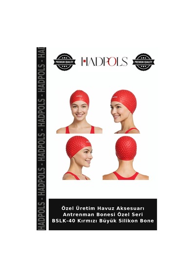 Özel Üretim Havuz Aksesuarı Antrenman Bonesi Özel Seri Bslk-40 Kırmızı Büyük Silikon Bone