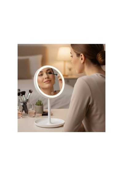 Led Işıklı Yuvarlak Makyaj Aynası Dokunmatik Ayarlanabilir Işık Tonlu, 360 Derece Döner Masaüstü P Çok Renkli Çok Renkli Led Işıklı Yuvarlak Makyaj Aynası Dokunmatik Ayarlanabilir Işık Tonlu, 360 Derece Döner Masaüstü P Çok Renkli Çok Renkli