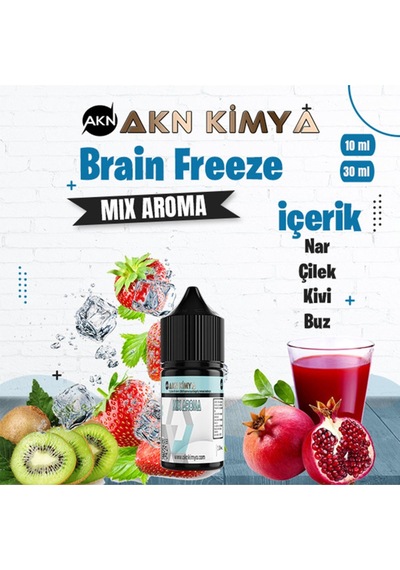 Akn Kimya Brain Freeze Naked Mix Aroma Nar Çilek Kiwi Buz Gıda Aroması 10 Ml
