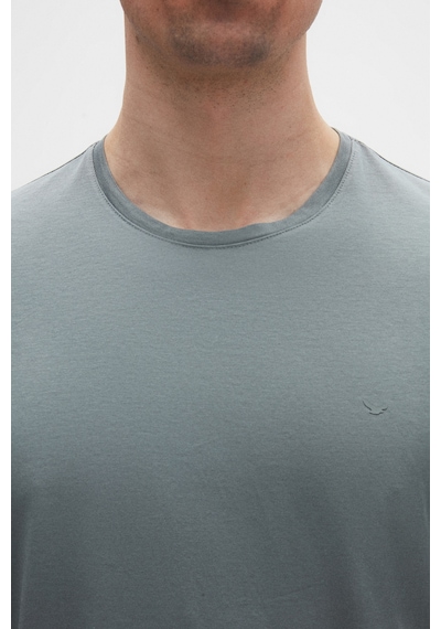 D's Damat Ds Damat Regular Fit Koyu Yosun Düz Nakışlı %100 Pamuk T-shirt 4hc140632006m Koyu Yosun