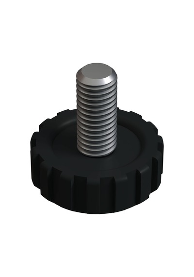 Cateksss M8 Ayar Vidası, Tırtıllı Vida, Bingo Ayak, Pingo Ayak Çap: 27 Mm Vida Uzunluğu 20 Mm Siyah - 22 Li Paket