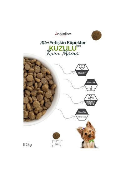 Anatolian Premium Kuzu Etli Küçük Irk Yetişkin Köpek Maması 2 KG