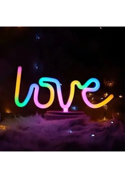 Hubrendy Emin Neon Işıklı Love Yazılı Masa Gece Lambası 16022316