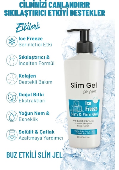 Selülit Ve Çatlak Karşıtı Bölgesel İncelme Ve Sıkılaştırıcı Buz İce Jel Soğuk Lipoliz Slim Jel