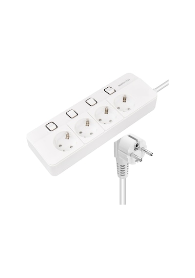 Yamatik X-Man Akım Korumalı Grup Priz 4’lü Ayrı Anahtarlı 1.5 Mt Kablolu 4000w 16ah Çocuk Koruma