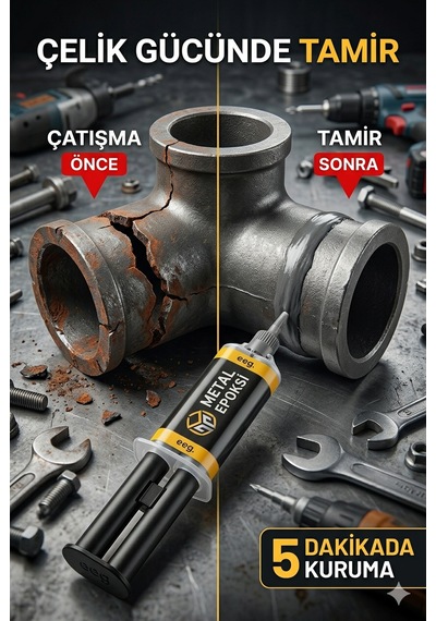 Metal Yapıştırıcı İkiz Şırınga Güçlü Epoksi Tamir Yapıştırıcısı