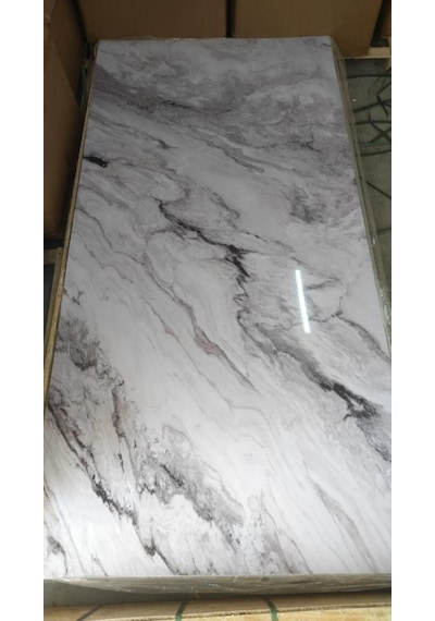 Alternatif Kaplama Uv Pvc Fırtına Mermer Desenli 1 Adet 60x120cm Ev Ofis Otel Duvar Kaplama Paneli