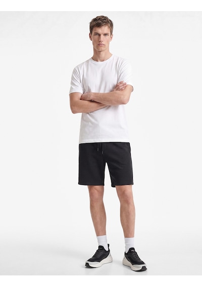 Koton Modal Karışımlı Cepli Straight Fit Beli Bağcıklı Spor Şort Antrasit 6sam40135nk