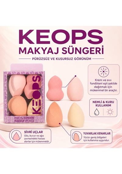 Lexroo Makyaj Sünger Seti 4 Lü