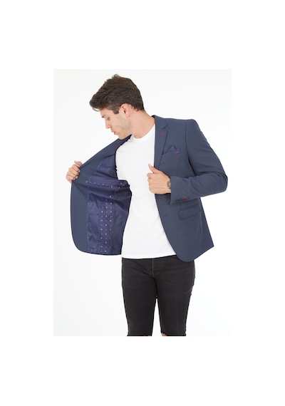 Sposo 5121Dar Kalıp Örme Kumaş İndigo Erkek Blazer Ceket İndigo Sposo 5121Dar Kalıp Örme Kumaş İndigo Erkek Blazer Ceket İndigo