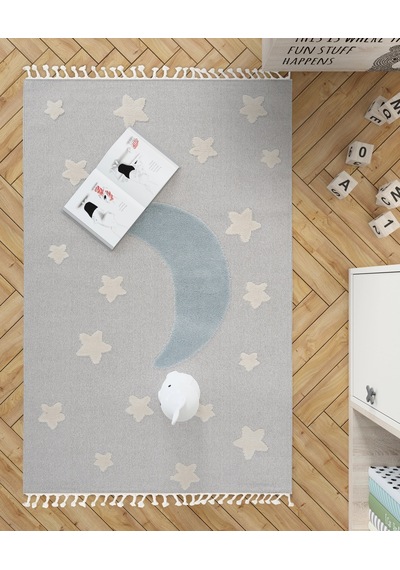 Dolce Vita Halı Kids 472 Moon Çocuk Odası Halısı Mavi