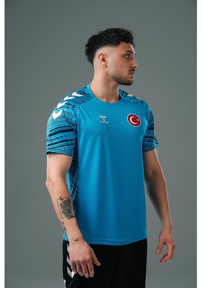 Hummel Milli Takım Line Antrenman Tişört Turkuaz