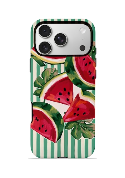 Apple iPhone Uyumlu 17 Pro Max Vorian Çift Katmanlı Magsafe Kılıf Watermelon Cabana