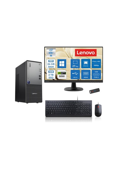 Lenovo ThinkCentre Neo 50T Gen 6 2713BD007WTR24H09 Ultra 7 265 24 GB 2 TB SSD RTX5050 27" W11H Masaüstü Bilgisayar + USB Bellek