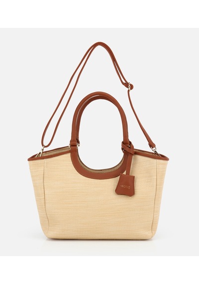 Hotiç Kadın Bej Hasır Detaylı Omuz Çantası 03cah331440a310 03cah331440a310
