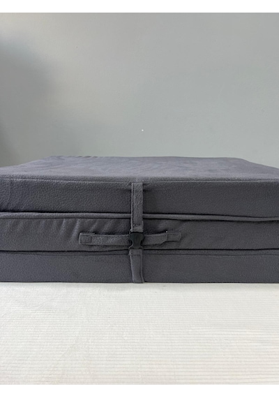 Katlanır Yatak Yer Yatağı 8 Cm Çanta Tipi Misafir Kamp Minderi 80x180 Gri