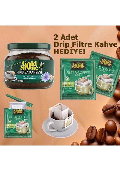 Gold Stone Hindiba Kahvesi 1 Aylık 60 Kullanım Net 150gr Öğütülmüş
