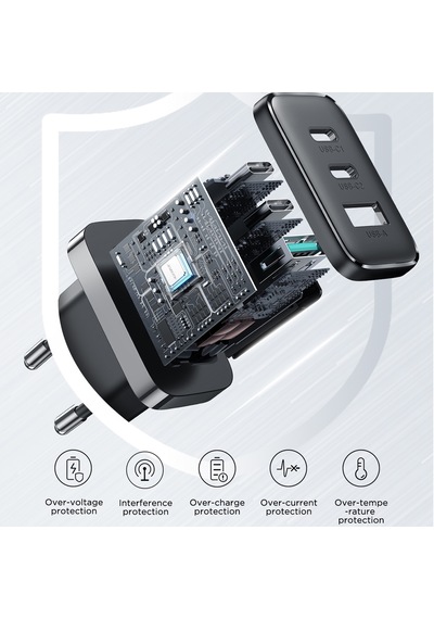 Joyroom TCF10 32 W 1 USB + 2 Type-C Hızlı Şarj Adaptörü
