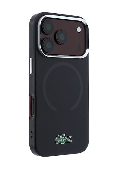 Apple Uyumlu iPhone 18 Pro Kılıf Lacoste Lisanslı M-safe Uyumlu Lake Timsah Logolu Iml Frosted Kapak Bordo