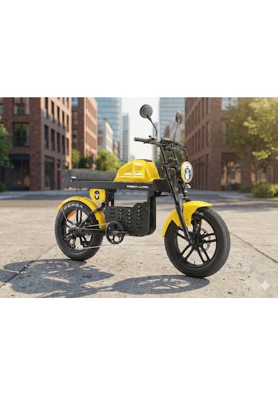 Ape Ryder Gibbon Ultra Pro 1000w Elektrikli Bisiklet Sarı Ayna ve El gazı Hediyeli