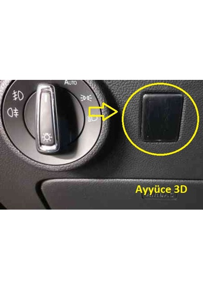 Ayyüce 3d, Seat Ateca Boş Düğme Kapağı, Siyah Renk