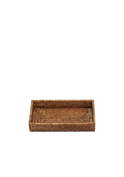 Basket Tepsi, Tezgah Üstü, 30xh6x16cm - Kahve Kahve