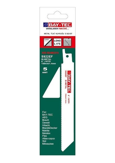 Bay-Tec S922Ef Metal Tilki Kuyruğu Testere Adet