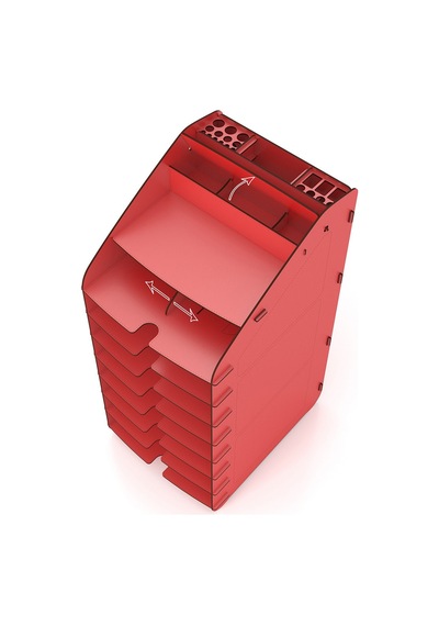 Design Otto Tower Masaüstü Organizer 10 Kat A4 Evrak Rafı Kırmızı - 90845809 Kırmızı