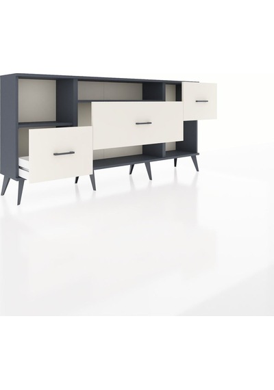 Arges Konsol 2 Raflı 3 Çekmeceli 176x30x83 Antrasit-antrasit/aytaşı Antrasit/aytaşı Arges Konsol 2 Raflı 3 Çekmeceli 176x30x83 Antrasit-antrasit/aytaşı Antrasit/aytaşı