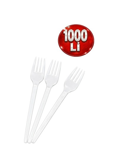 Plastik Çatal Lüks Şeffaf 1000li