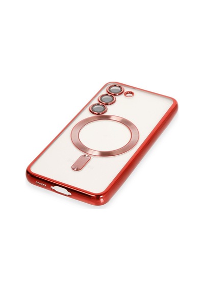 Newface - 236 - Samsung Galaxy Uyumlu S23 Kılıf Kross Magneticsafe Kapak - Csmo-tex - - Kırmızı