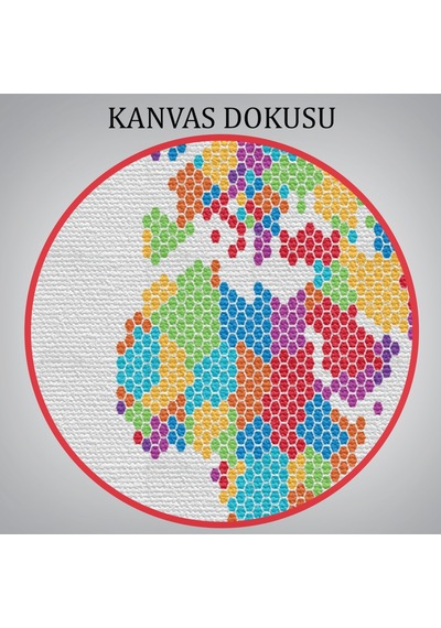 Dünya Haritası Dekoratif Kanvas Tablo 1071 95 X 55