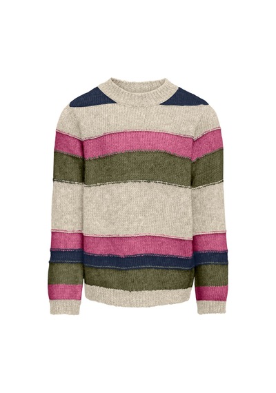 Only Kogelaıne L/s O-neck Knt Kız Çocuk Bej Kazak - 15302317