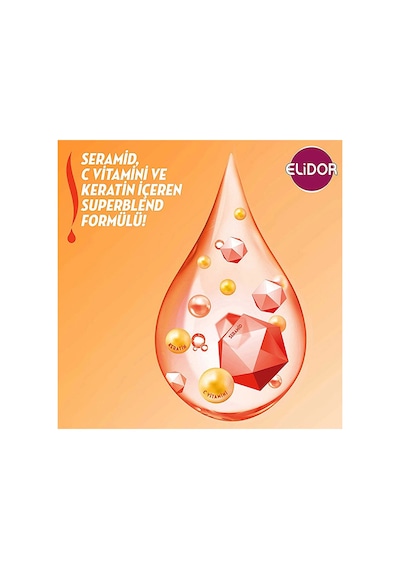 2 Adet Elidor Onarıcı Şampuan 400 Ml + Saç Bakım Kremi 200 Ml