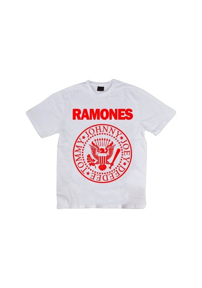 Stoned&Fame Ramones Baskılı T-shirt Beyaz