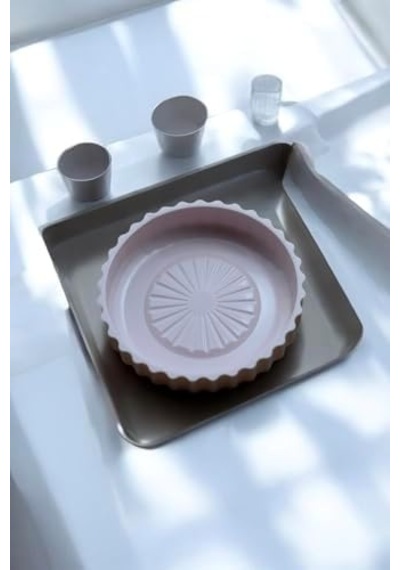 3 Parça Sert Plastik Banyo Seti/sıvı Sabunluk, Diş Fırçalık Ve Katı Sabunluk-toz Pembe 000 Açık Krem