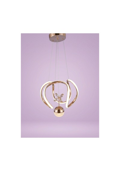 H-acraft Modern Sarkıt Toplu Kelebekli Gold Led Avize Altın