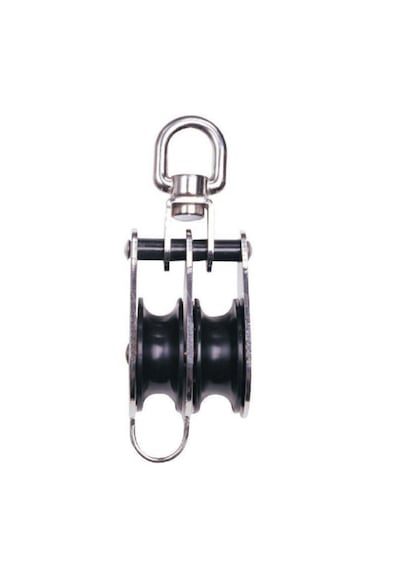 Krom Çiftli Kuyruklu Makara 10-12mm. Yelken Makarası