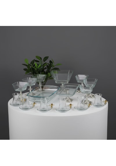 Çnr Home Collection Paşabahçe Gold Detaylı Metal Ayaklı Sunum & Servis Seti Pasta , Magnolia ,çay Seti , Kurabiyelik Gümüş Çnr Home Collection Paşabahçe Gold Detaylı Metal Ayaklı Sunum & Servis Seti Pasta , Magnolia ,çay Seti , Kurabiyelik Gümüş