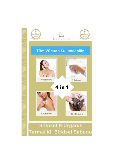 Lüks %100 Doğal Güzel Kokulu El Yüz Saç Vücut Cilt Orijinal Bitkisel Termal Kil Sabunu 100g - 5 Adet Karışık