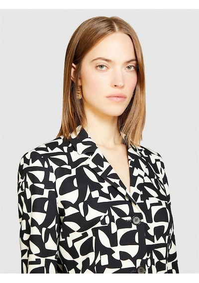 Sisley Tamamı Desenli Dar Kesim Ceket Kadın Pembe Ceket - 324p2olrlw01v