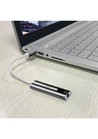 USB Type C 3.1 To 3.5 mm. Jack Harici Ses Kartı 7.1 AUX Çevirici