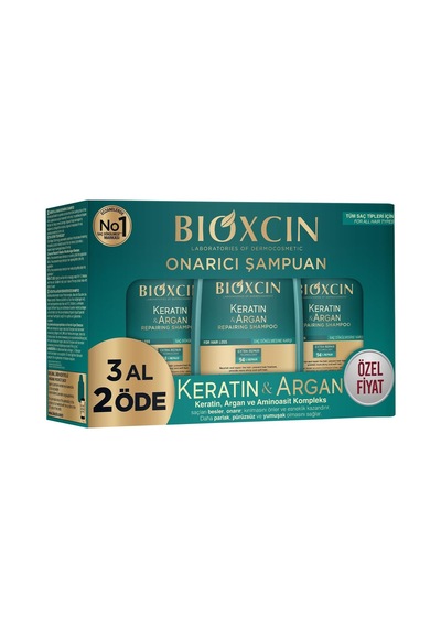Bioxcin Keratin & Argan Onarıcı Bakım Şampuan 300 Ml 3 Al 2 Öde - Yıpranmış Ve Hassas Saçlar